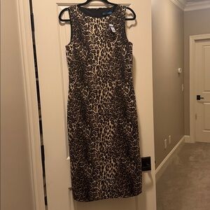 J. McLaughlin Leopard Print Midi Dress